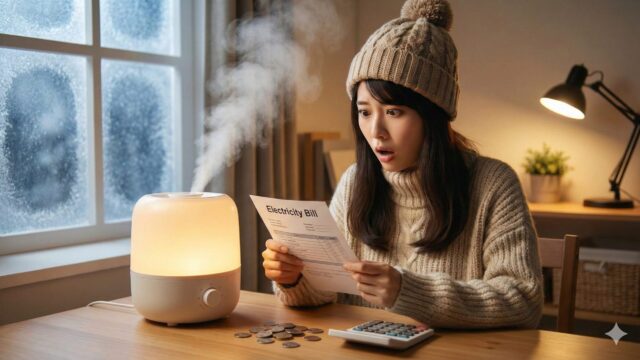 スチーム式加湿器の電気代はやばい？リアルな金額と最強の節約術を紹介