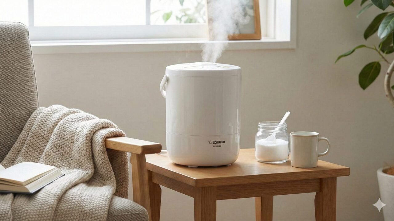 象印スチーム式加湿器EE-MB20の口コミは？気になる電気代とクエン酸洗浄の実力を徹底レビュー