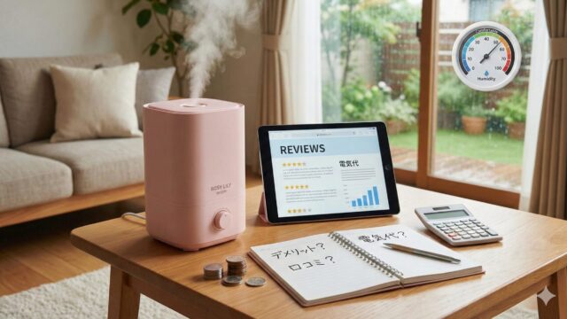 ロジーリリー(ROSY LILY)加湿器EH30PIの口コミは？気になる電気代やデメリットを徹底レビュー