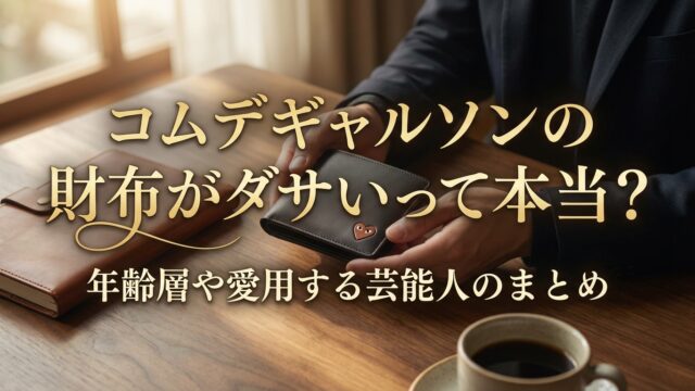 コムデギャルソンの財布がダサいって本当？年齢層や愛用する芸能人のまとめ