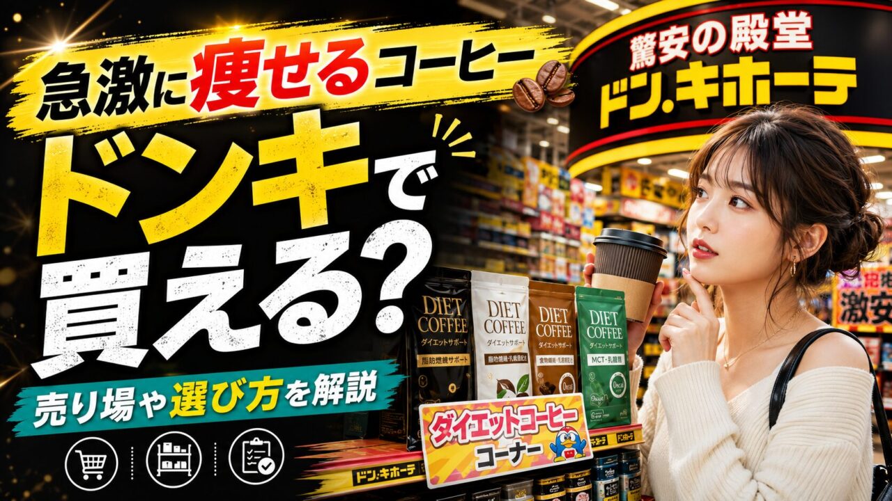 急激に痩せるコーヒーはドンキで本当に買えるの？売り場や商品の選び方を解説